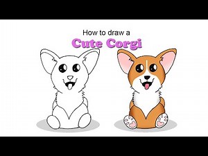 How to draw a Cute Corgi easy for beginners