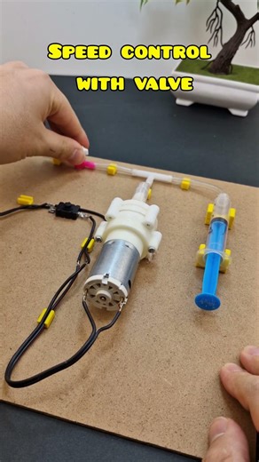 speed control with valve | #dcmotor #dcman #experiment #techexperiments #tech