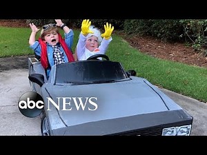 Twins' 'Back to the Future' costumes will have you shouting 'Great Scott!'