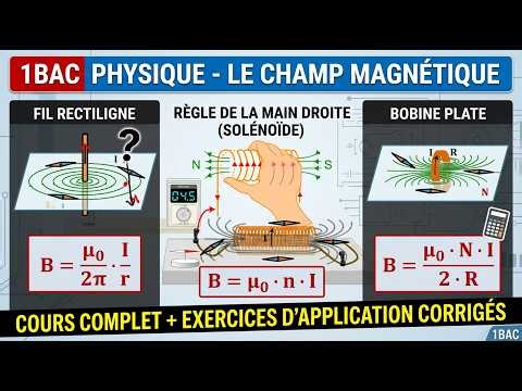 📘Champ magnétique créé par un courant électrique | 1BAC SM & PC ⚡ Cours complet + Exercices corrigés