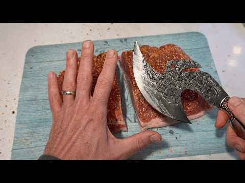 Topfeel “Viking” Meat Cleaver Knife Review: Curved Blade + Sheath (BBQ/Camping)