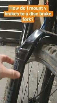 How do I mount v brakes to a disc brake fork? #shorts