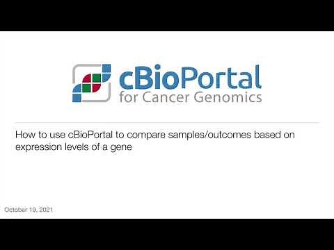 cBioPortal: Comparing samples based on expression level of a gene