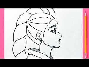 Easy Drawings – How to Draw Rumi Step by Step in Pencil ✏️🎤 | Tutorial 2025