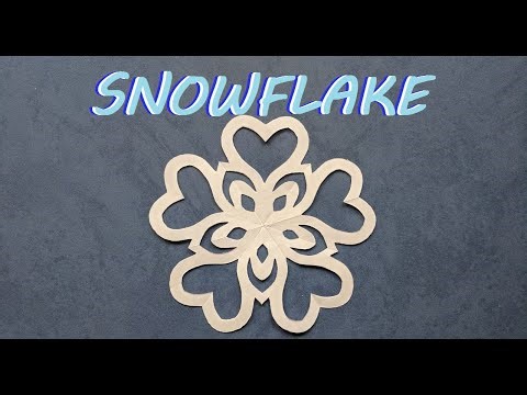 Красивая снежинка из бумаги своими руками | Christmas paper snowflake | スノーフレーク折り紙