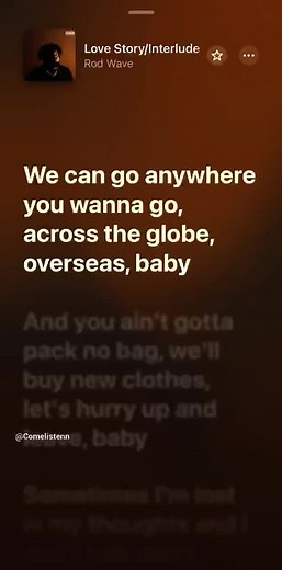 Rod Wave - Love Story/ Interlude #fyp #lyrics | Rod Wave Lyrics Song