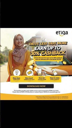 Earn up to 30% cashback with Drive Less Save More!