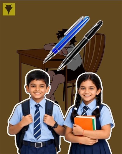 Why do teachers use red pens to check copies in school?