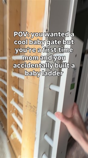 Amanda Hixson & Rachel Schoemer | DIYs & Home Decor on Instagram: "Lesson learned: baby gates are trickier than they look 😅 Hi, we’re Amanda and Rachel, and we’re so glad you’re here! We’re two sisters DIYing our homes together. We may not be pros, but we promise we’re entertaining 😜 Between measuring fails, mounting mishaps, and a little chaos, we’re learning—and sharing—as we go! Follow along for more toddler-proofing adventures, DIY wins (and fails), and all the fun chaos in between #DIYHom