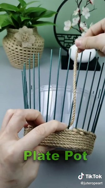 DIY Jute Rope Plant Pot Tutorial