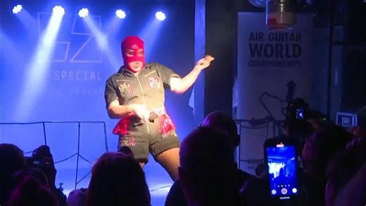 Passionate performers seek air guitar glory at world championship in Finland