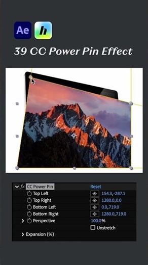 CC Power Pin Effect in After Effects | #aftereffects #motiongraphics