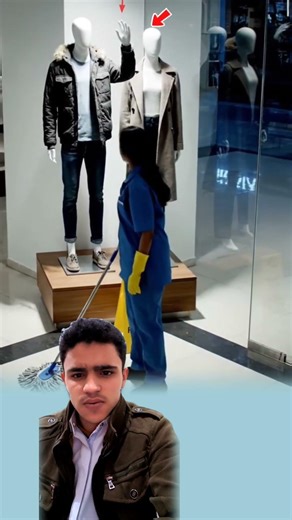 حركة سخريه من التمثال امام المراءه #shortvideo #status #shorts #funny #horror #viral