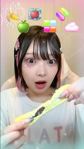 【ASMR】『パステルカラー』を食べるゲーム実況者🍌🍬☁【たまちゃん】#shorts
