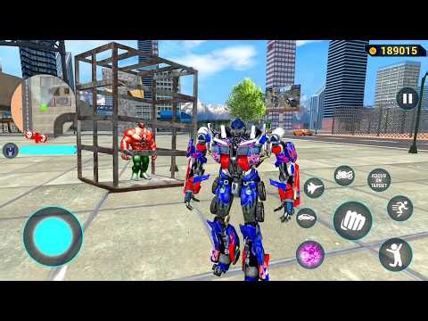 Optimus Prime Rescue Red Hulk - Jet Robot Car Multiple Transformation Game 2020 - Android Gameplay