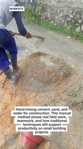 Manual Cement Mixing Process | Real Construction Work & Productivity