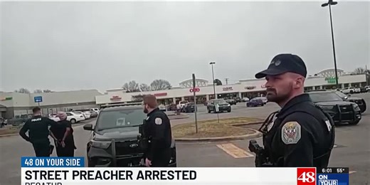 Decatur street preacher arrested, sparking free-speech debate
