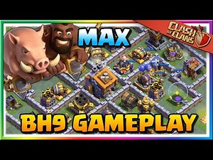 MAX Builder Hall Level 9 GAMEPLAY! New Hog Glider Troop Attacks | Clash of Clans Update!