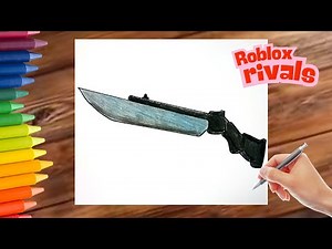How to Draw Gunblade from Roblox Rivals | Step by Step Drawing Tutorial