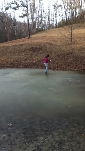 Girl Falls Through Ice ( Hilarious Ice Fail )