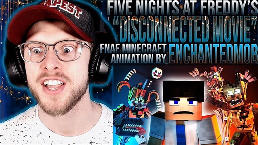Vapor reacts #1039 | FNAF Minecraft movie Disconnected full movie by EnchantedMob reaction!