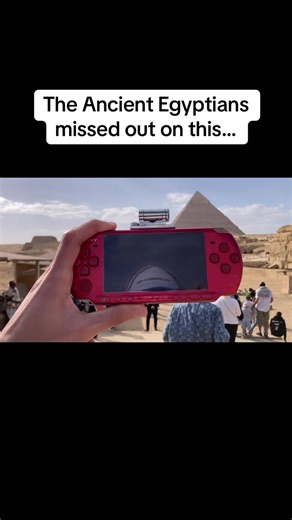 Am so lucky to be living in the same timeline as the PSP… #psp #playstation #egypt #pyramids