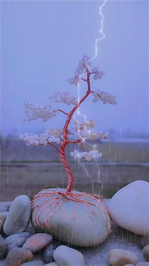 How to make tree from wire and Pearl beads #roomdecor #handmade #easycraft #diy