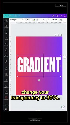 Gradient Text Effect in Canva