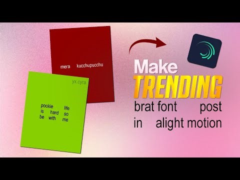 Make trendy Instagram text memes | alight motion | brat font