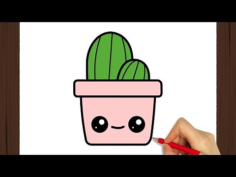 How To Draw a CACTUS KAWAII EASY I Como desenhar um CACTUS KAWAII I Fácil
