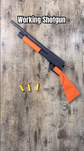 ORIGAMI WORKING SHOTGUN PAPERCRAFT TUTORIAL | DIY PUMP-ACTION SHOTGUN FROM PAPER STEP BY STEP EASY