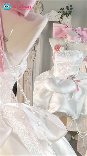 Game For Peace Lady Cat Skin Cosplay Costume Dress with Bow Neckpiece