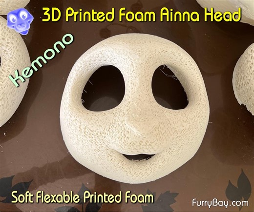 3D Printed Ainna the Kemono, Furry Fursuit Foam Full Head Base for Fursuiting, for Furries and Cosplay – DIY – Fhb2 - Furrybay - Etsy