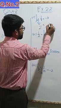 Class 9 Math Chapter 2 Logarithms Exercise 2.2 Q.no.2 Step By Step Easy PCTB | #9thmath #mathshorts