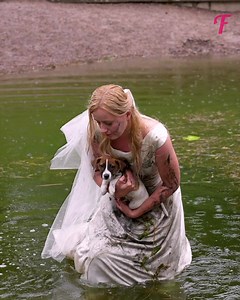 Bride's Heartwarming Puppy Makeover . . . For entertainment purposes only; filmed in public spaces. No affiliation with brands shown. Inspired by true events; some details may be altered for creativity. Activities shown are not meant to be replicated, performed, or imitated. Consult professionals for safety. | Fabiosa Fitness