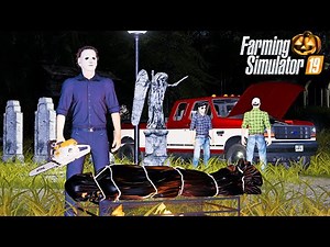 HAUNTED CAMPING WITH MICHAEL MYERS! (ROLEPLAY) | FARMING SIMULATOR 2019