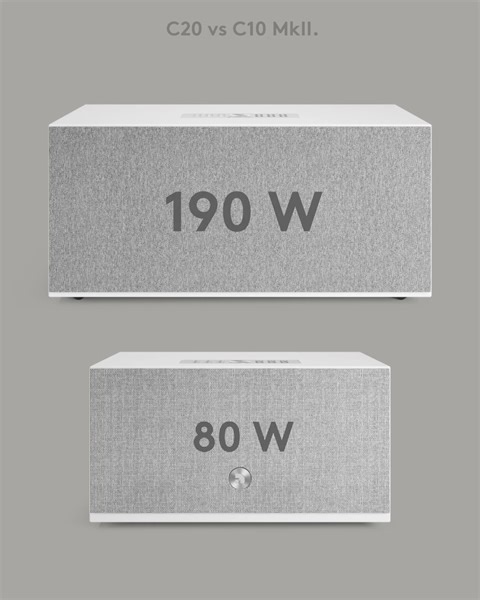 Brand new Audio Pro C20: The versatile all-in-one solution for music and TV. Featuring AirPlay2, Google Cast, TIDAL Connect, Spotify Connect, Bluetooth, ARC, built-in Phonostage, and Multiroom Capability. Available for £450, €550, $550. Read more, link in bio. | Audio Pro