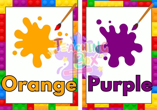 Color Flashcards | 18 Bright Colors for Toddler Learning (printable) - Etsy