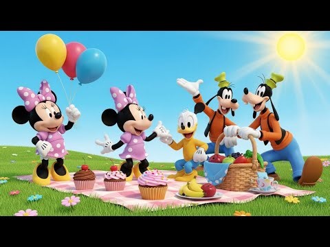 🌞🧺 Mickey & Minnie’s Happy Picnic Party with Friends 🎉🌳