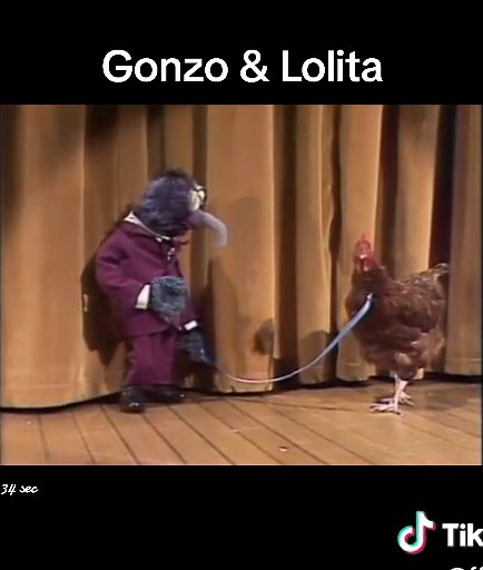Gonzo y la Gallina Lolita Bailando en The Muppet Show