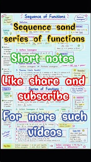 Sequence series of functions | MSc | CSIR NET | GATE | SET | IITJAM #study #maths #viral #exam