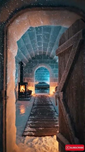 Woman Hides Inside a Secret Snow Igloo… Wolves Are Outside 🐺❄️