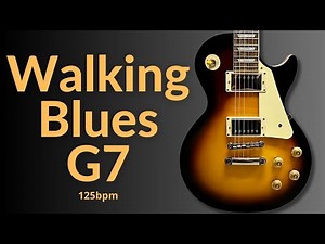 Walking Blues Guitar Backing Track in G Major (G7)