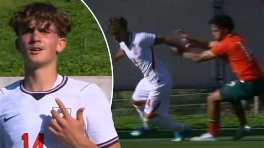 Max Dowman: Arsenal teenager scores sensational England U19 goal with run from inside own half!