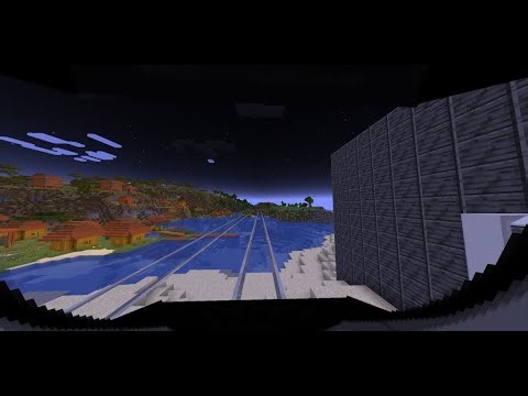 Minecraft Transit Railway 1.18.2: Sunken Night route(Front View)