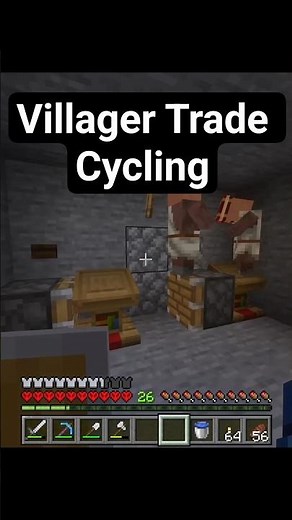 Best way to cycle villager trades #minecraft #minecraftshorts