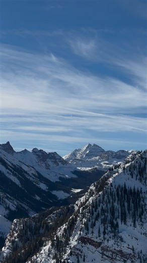 The Elk Camp chair re-opened today as a six-pack chairlift, with its unbeatable winter view of the Maroon Bells. *Please ski and ride with caution as variable, early-season conditions exist. | Snowmass