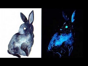 Watercolor Glow-in-the-dark Bunny Tutorial