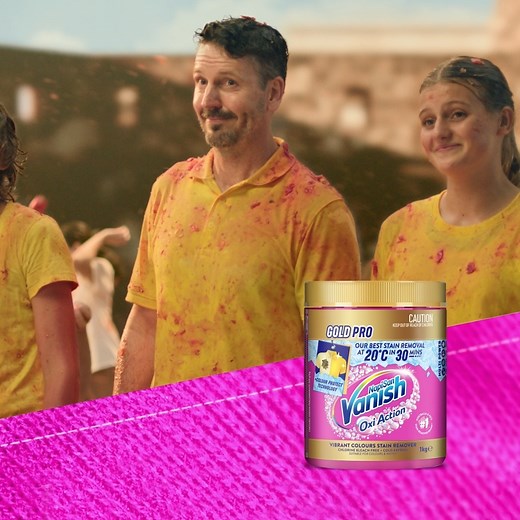 NEW Vanish Gold Pro. Our most advanced formula to remove the toughest stains at 20 degrees ❄️ and in 30 mins ⏳ Try now. | Vanish Napisan Australia