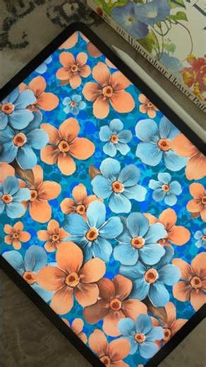A New Seamless Pattern Design ✨🌸🤍 #surfacedesigner #art #shorts #procreate